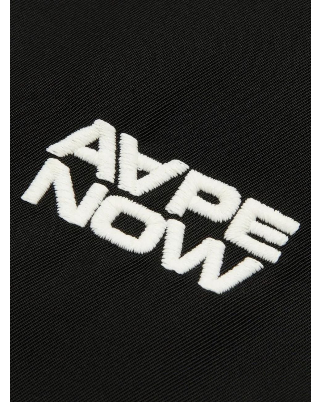Aape By A Bathing Ape Black Logo-Patch Striped-Trim Bomber Jacket for men