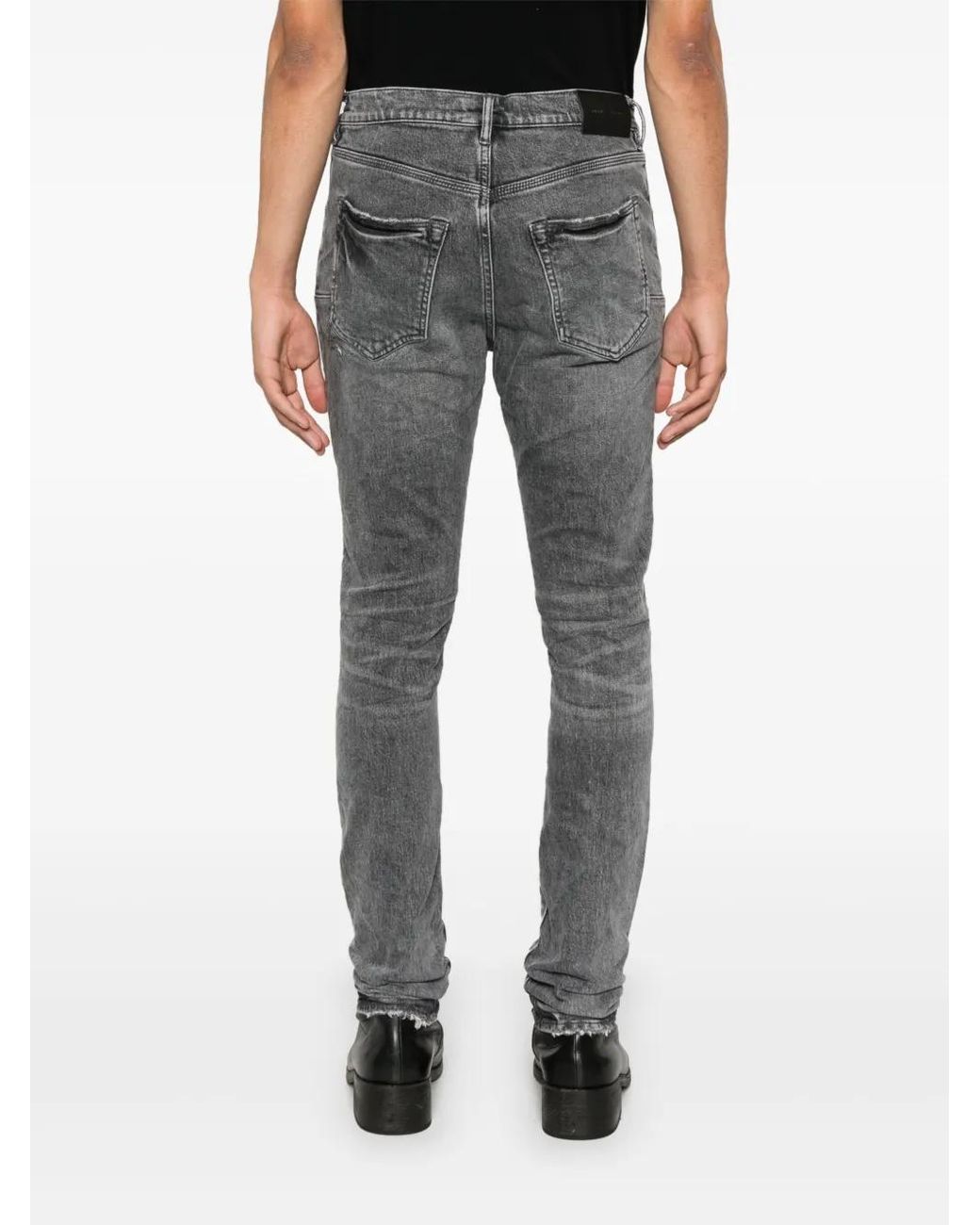 Purple Brand Gray P001 Vintage Abrasions Jeans for men