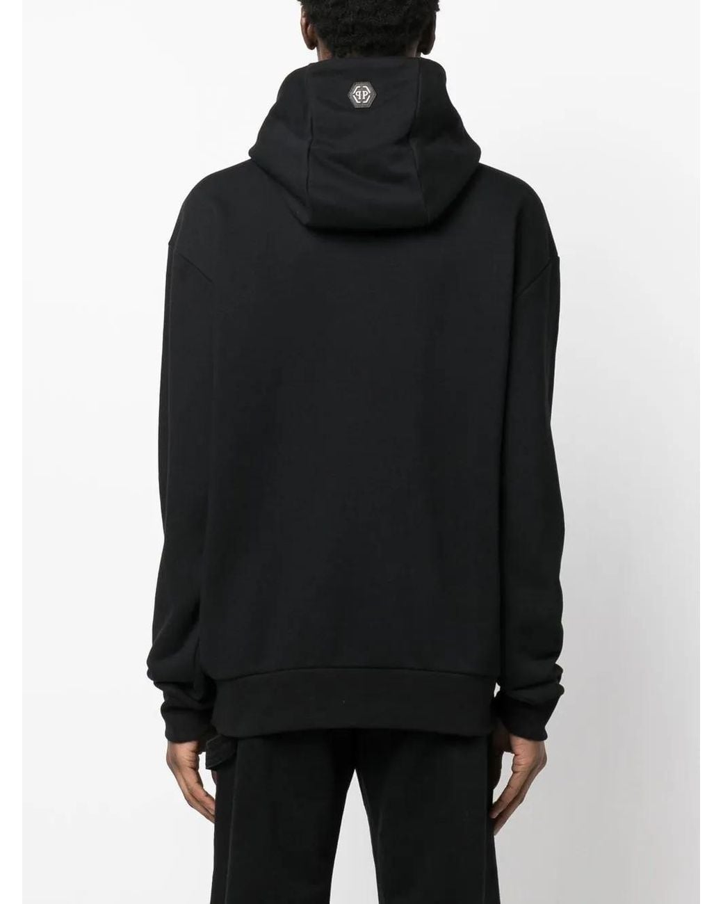 Philipp Plein Black Heart & Dagger-Print Hoodie for men