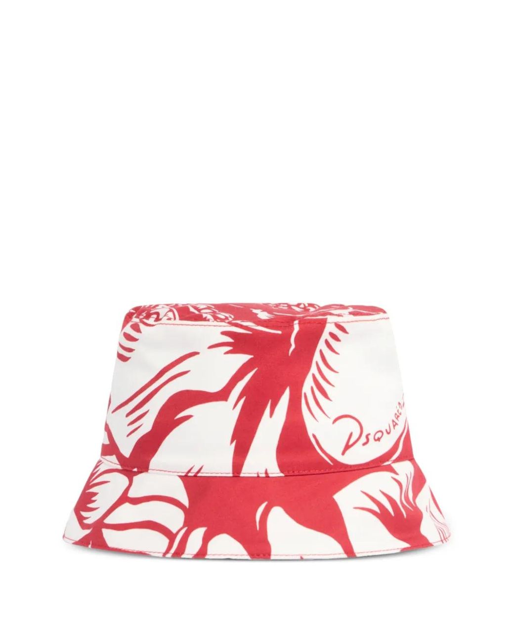 DSquared² Red Dancing Flowers Bucket Hat