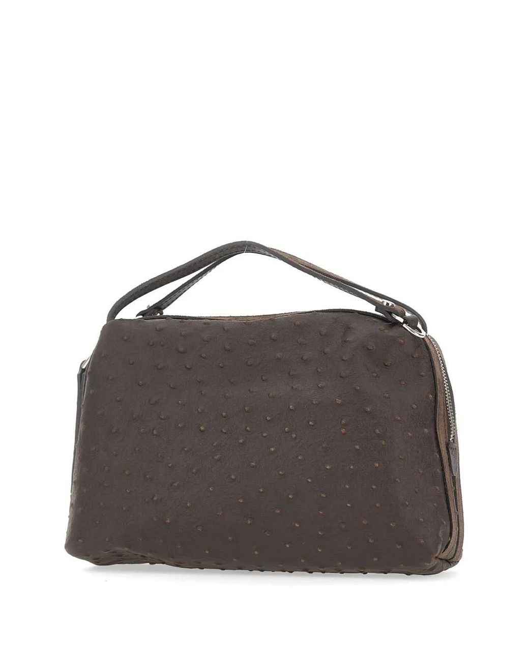 Gianni Chiarini Brown Small Alifa Ostrich-Effect Tote Bag