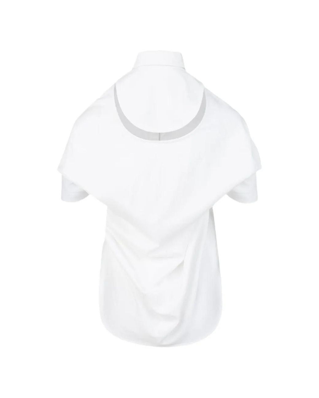 Pushbutton White Pocket Shirt