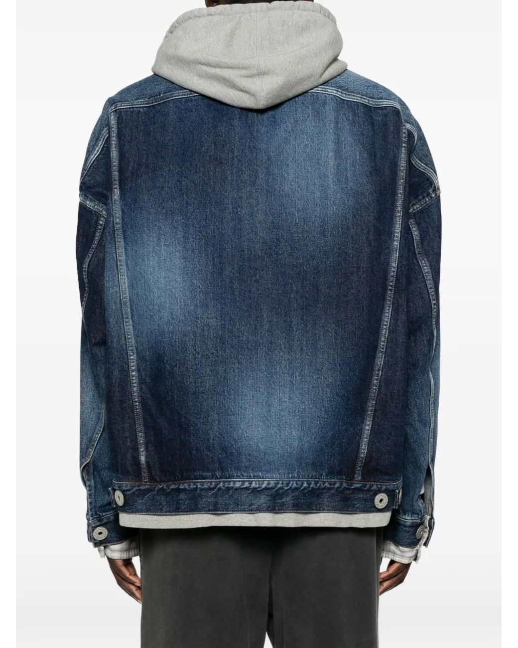 Maison Mihara Yasuhiro Blue Triple Layered Denim Jacket for men