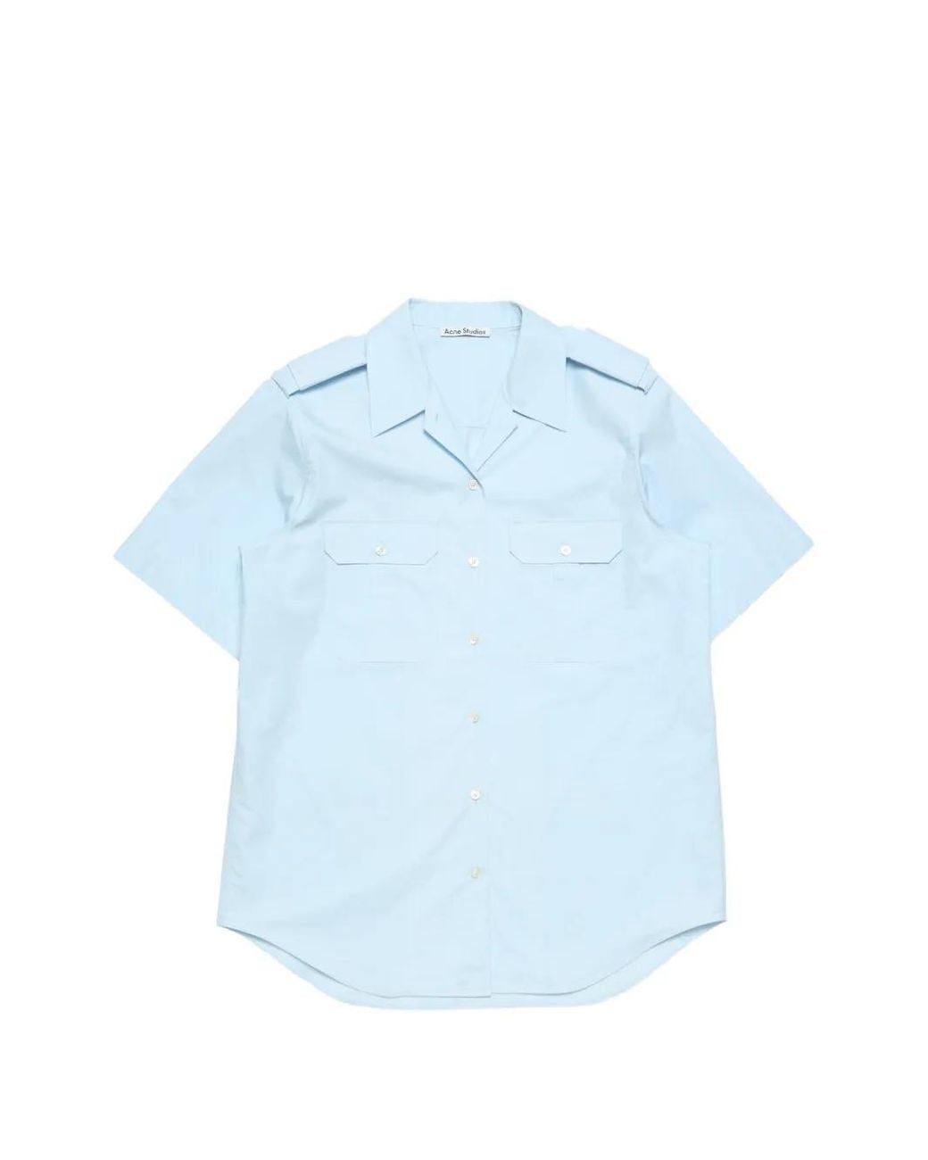 Acne Blue Poplin Button-Up Shirt