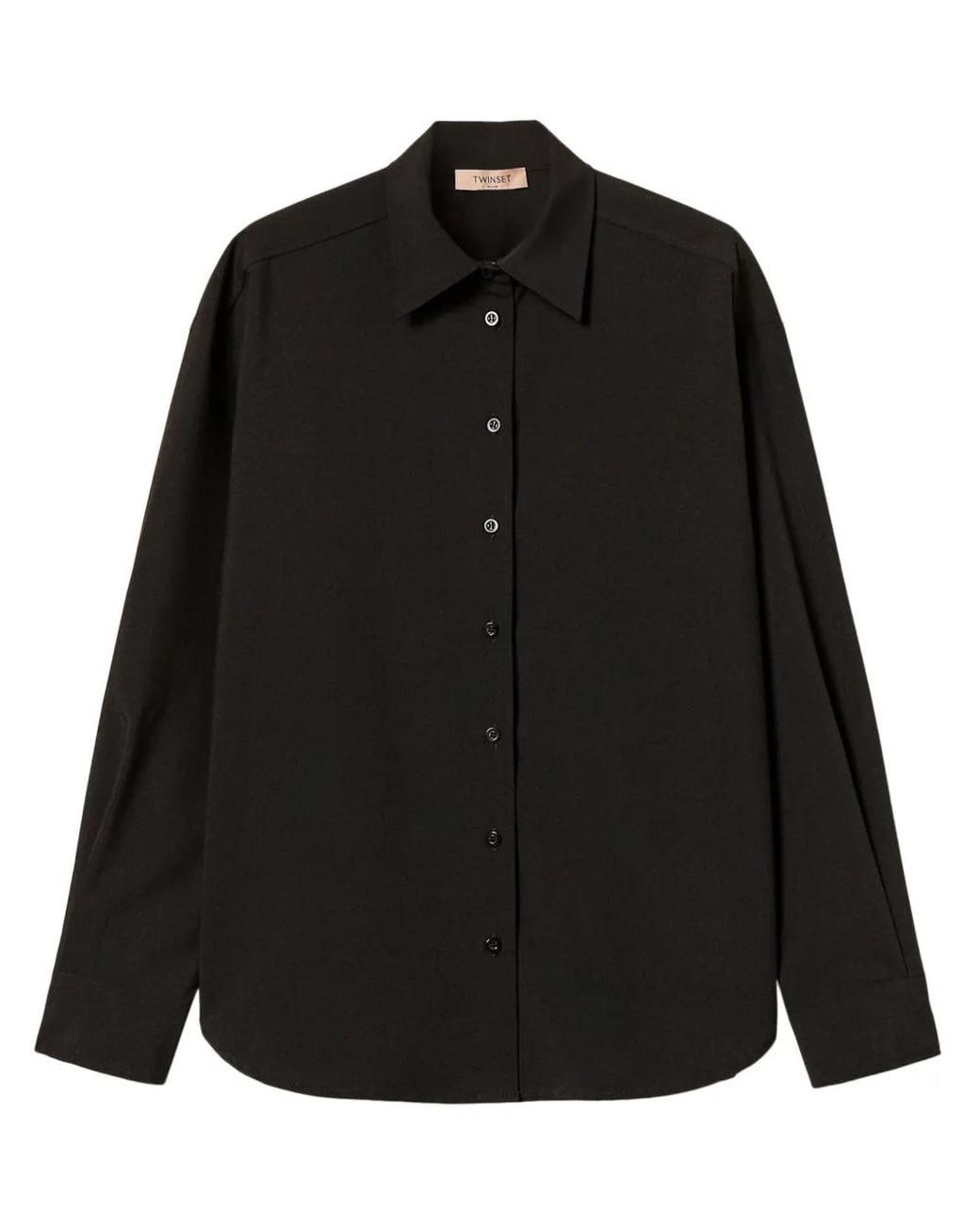Twinset Black Wool-Blend Shirt