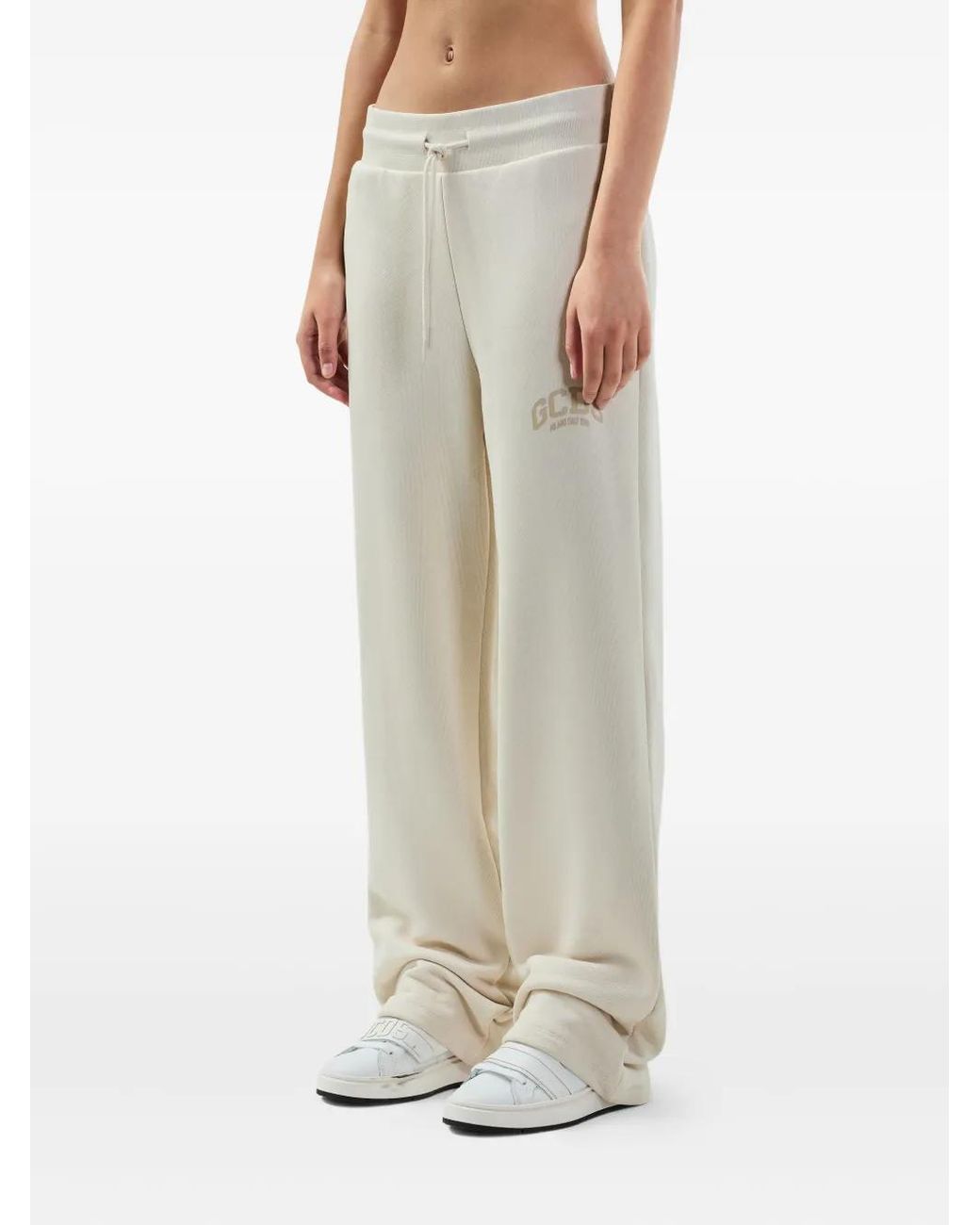 Gcds Natural Logo-Print Track Pants