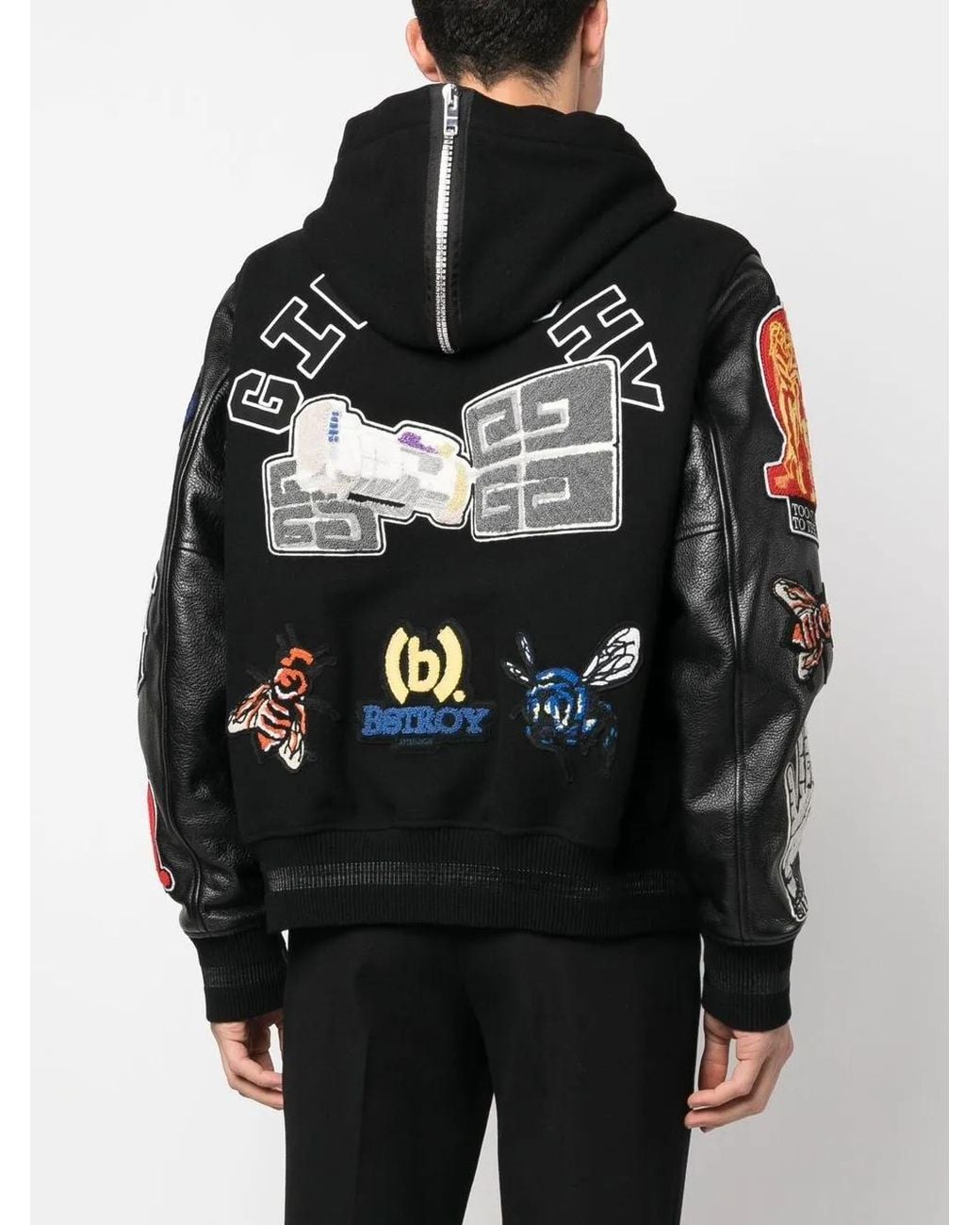 Givenchy Universiteitsjack Met Patchwork in het Black voor heren