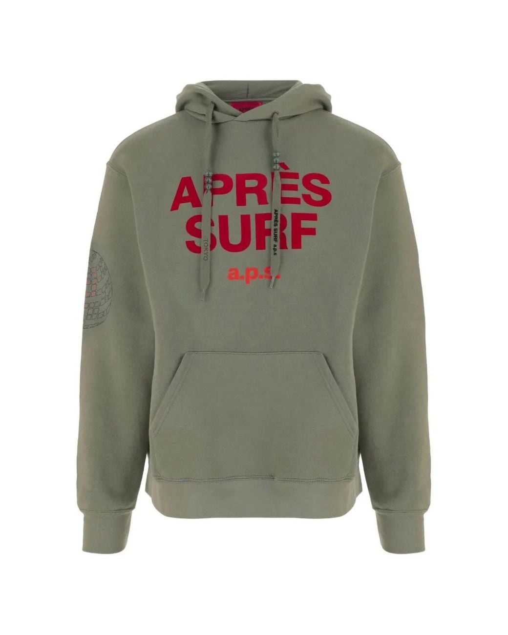 APRÈS SURF Green Graphic-Print Drawstring Hoodie for men