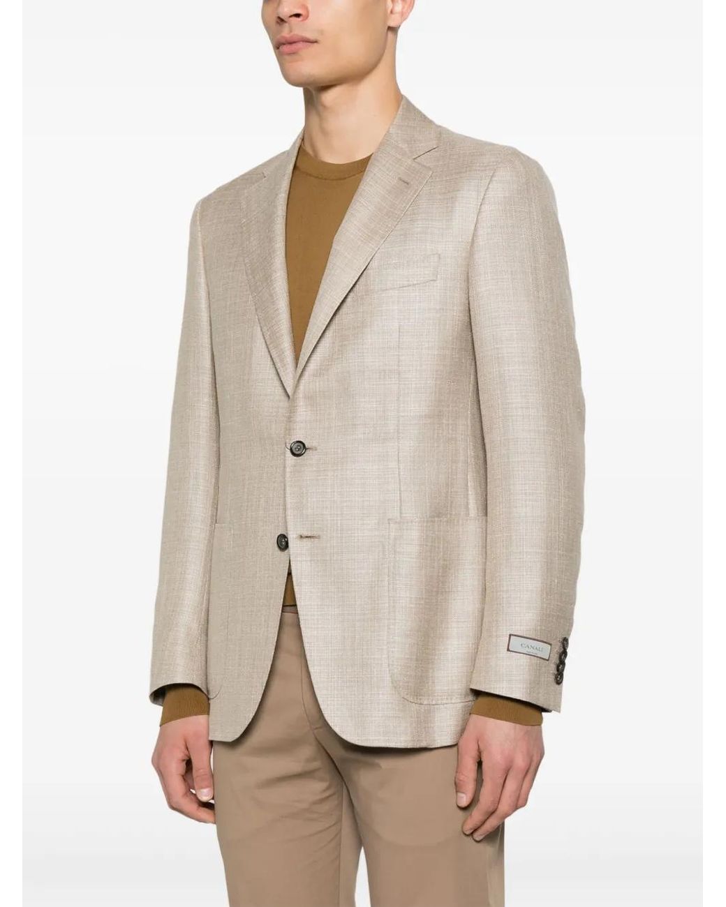 Canali Natural Single-Breasted Blazer for men