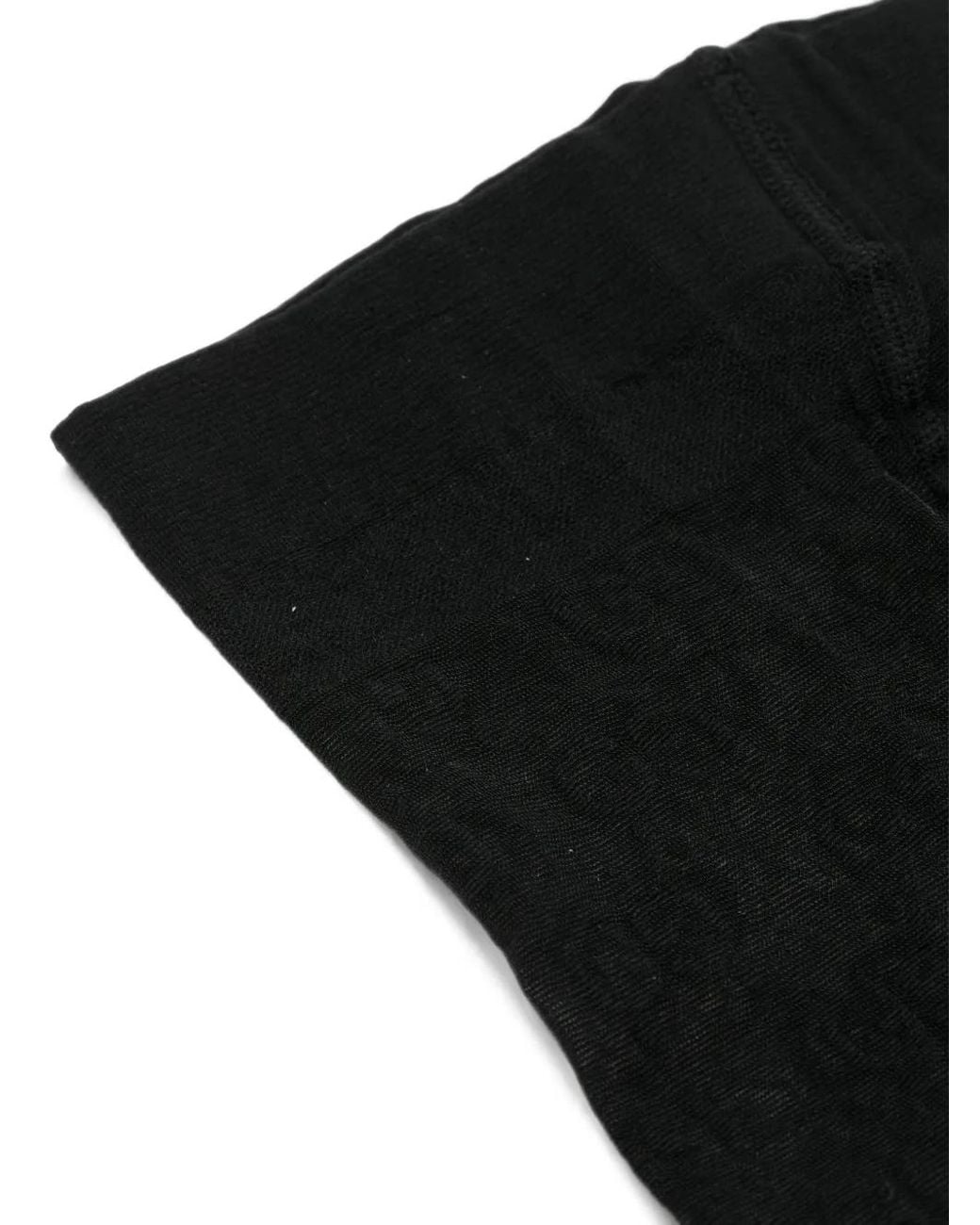 Gucci Black Monogram-Pattern Tights