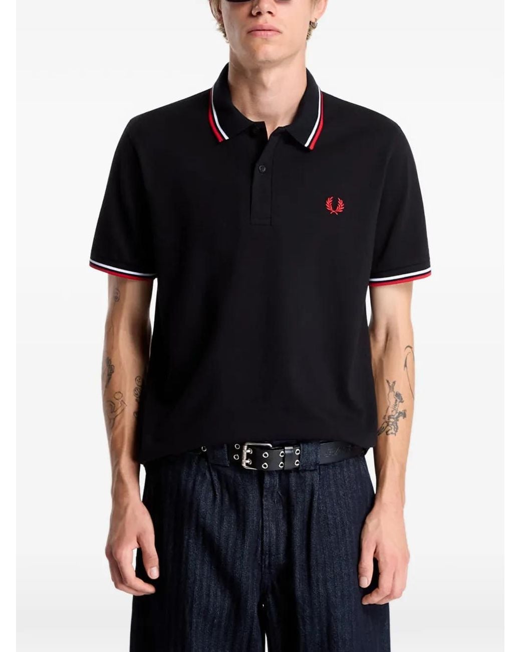 Fred Perry Black M12 Polo Shirt for men