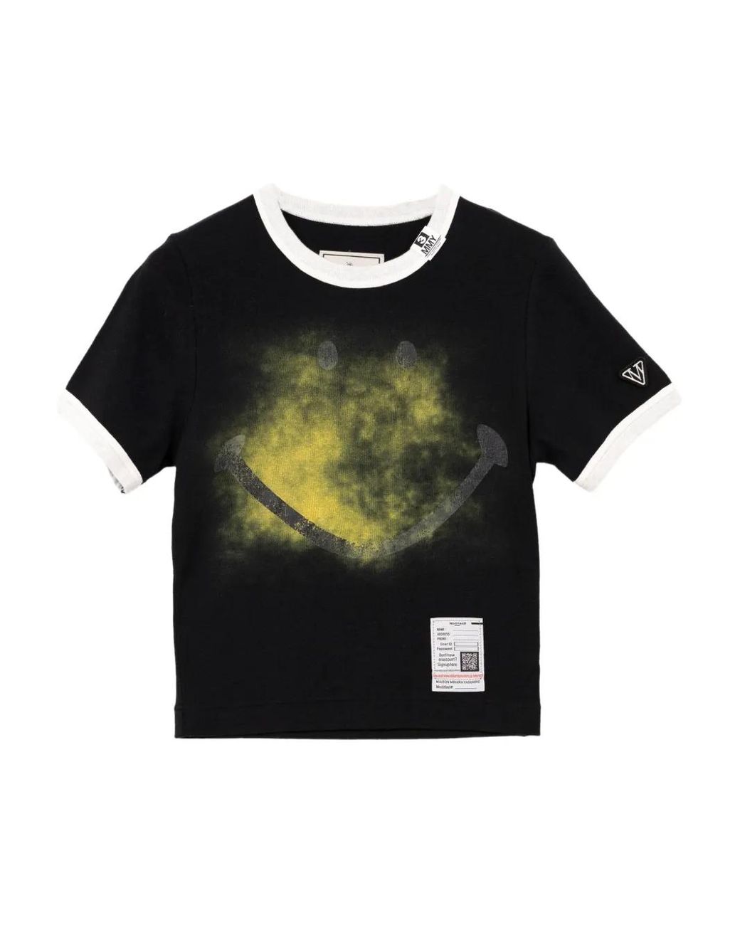 Maison Mihara Yasuhiro Smiley Face-Print T-Shirt in Black | Lyst