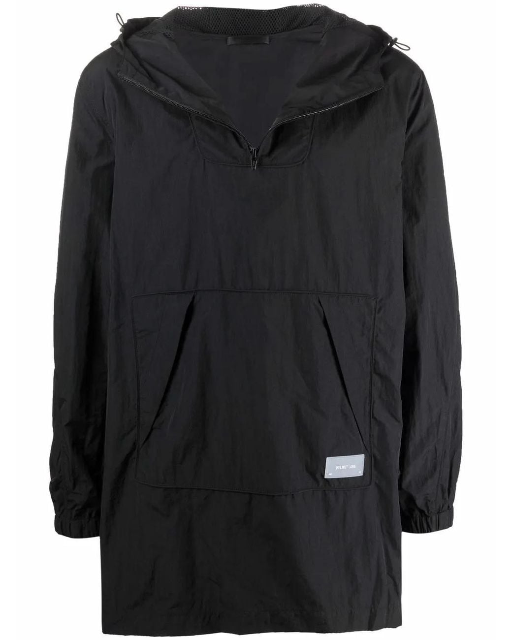 Helmut Lang Black Hooded Pullover Jacket for men