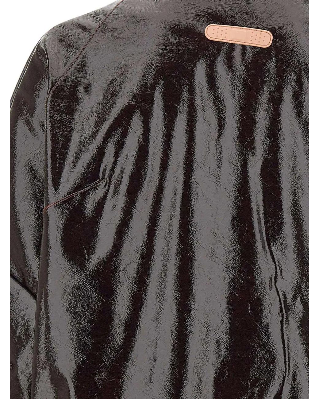PDF Gray Leggenda Due Embroidered Logo Striped Jacket for men