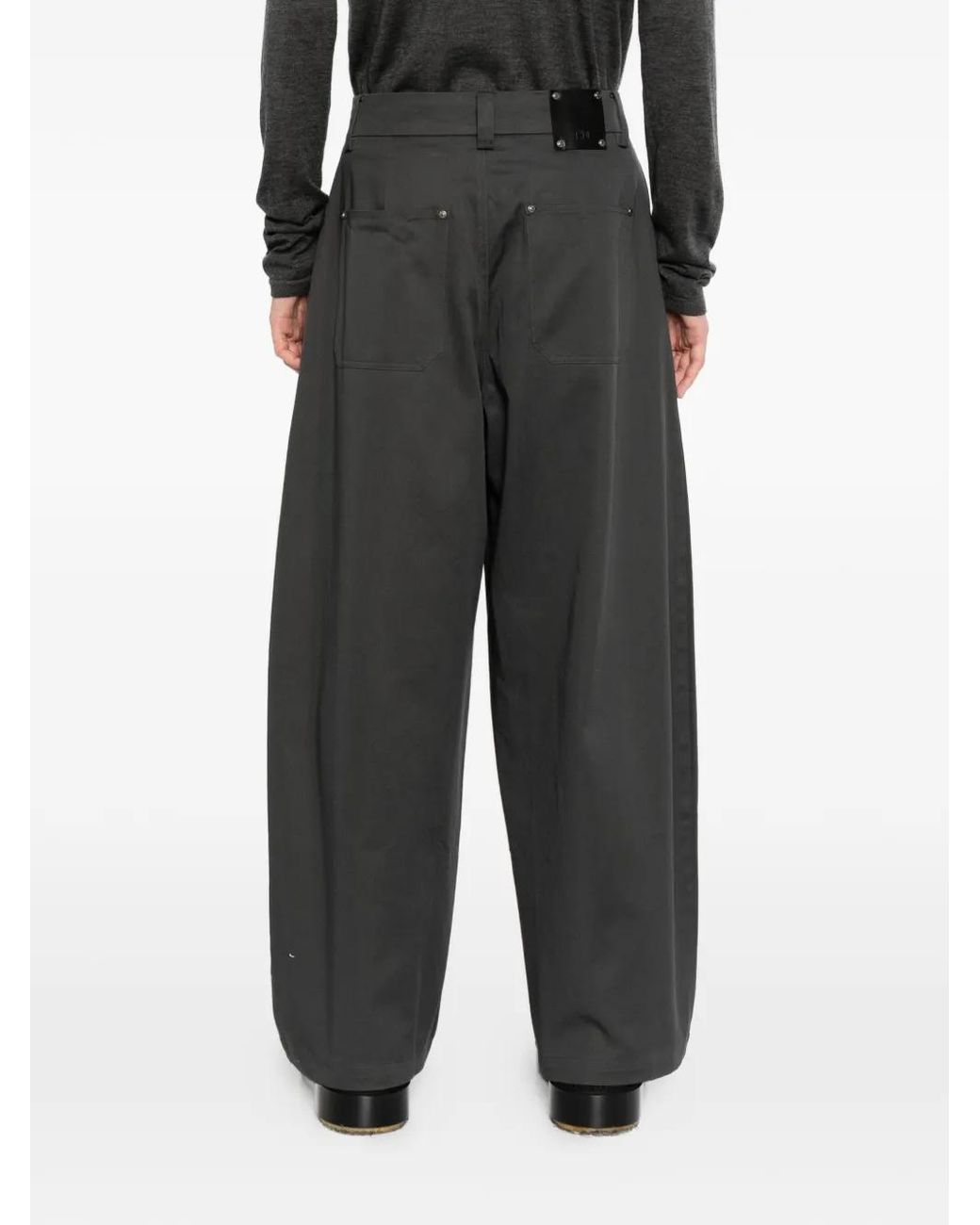 TEAM WANG design Gray Reset Wide-Leg Trousers