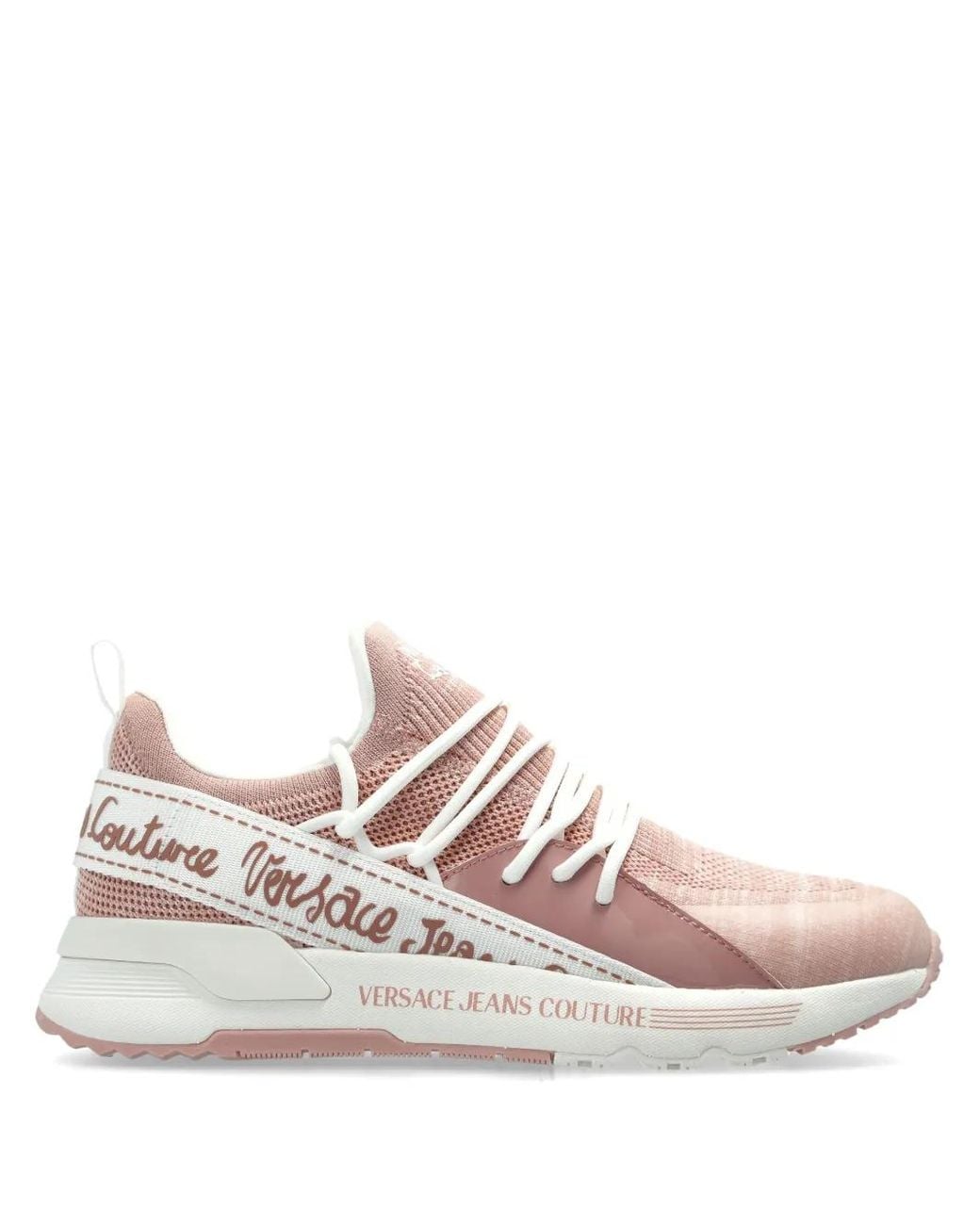 Versace Jeans Couture Pink Logo-Print Sneakers