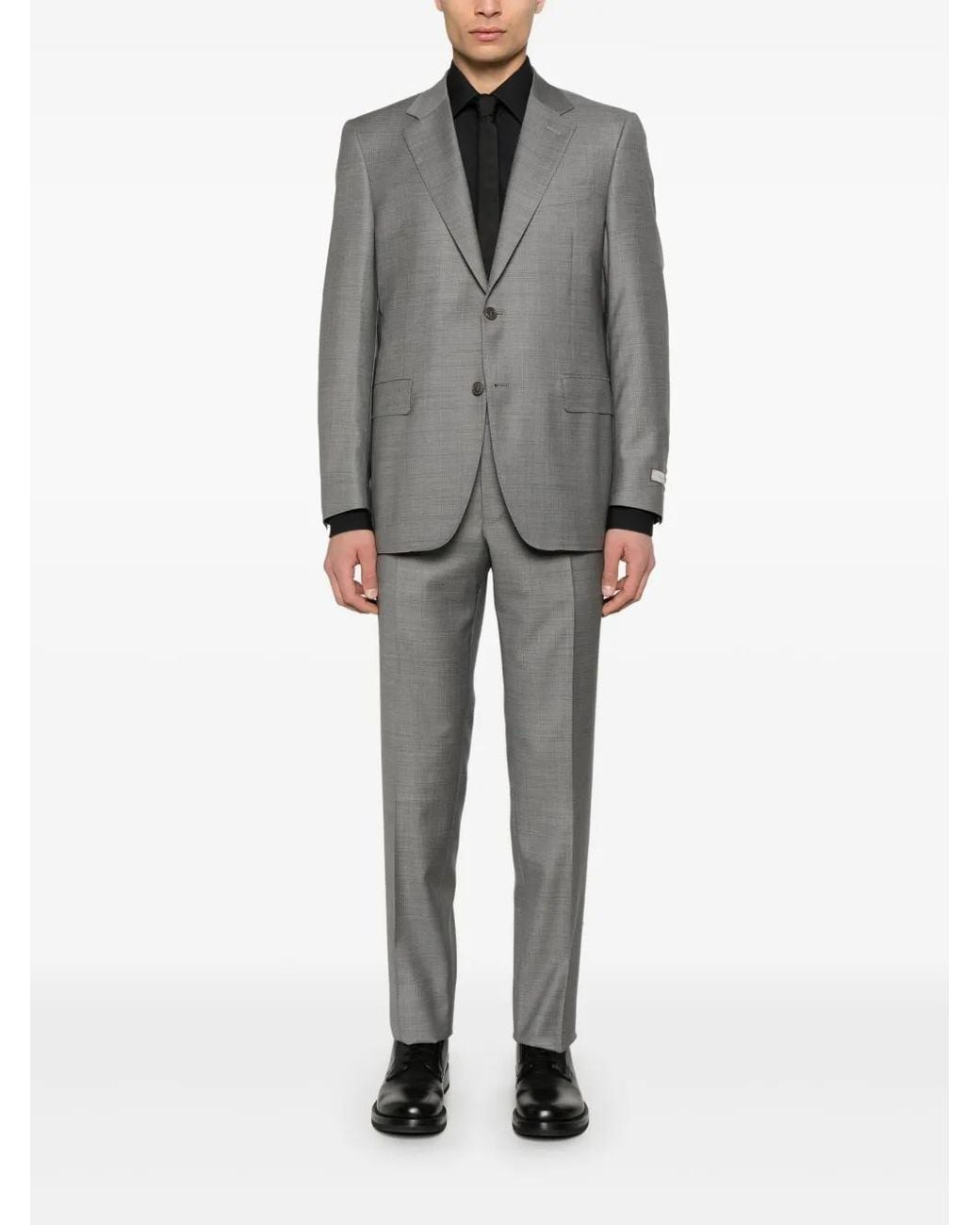 Canali Gray Wool Single-Breasted Suit for men