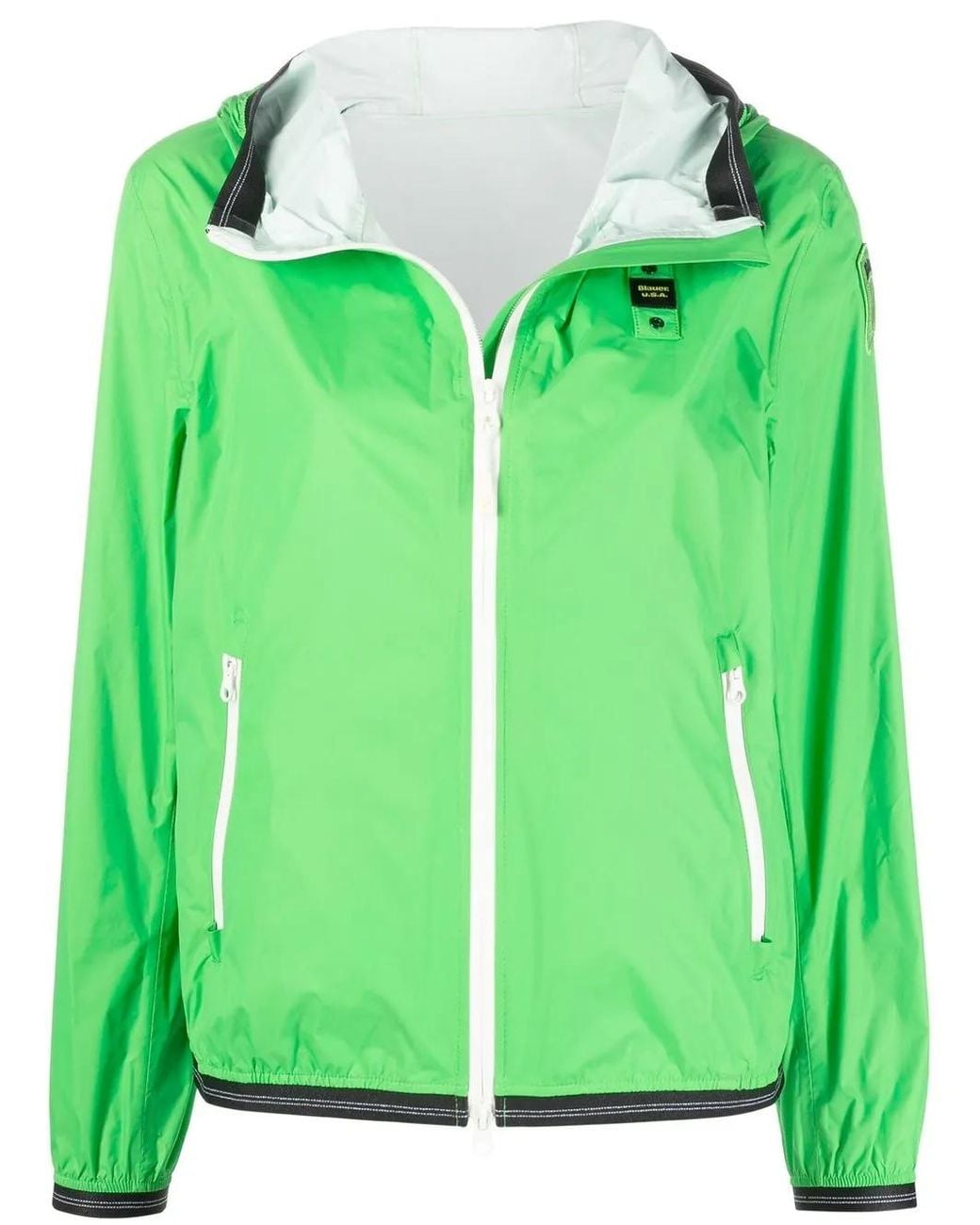 Blauer Green Contrast-Trimmed Track Jacket