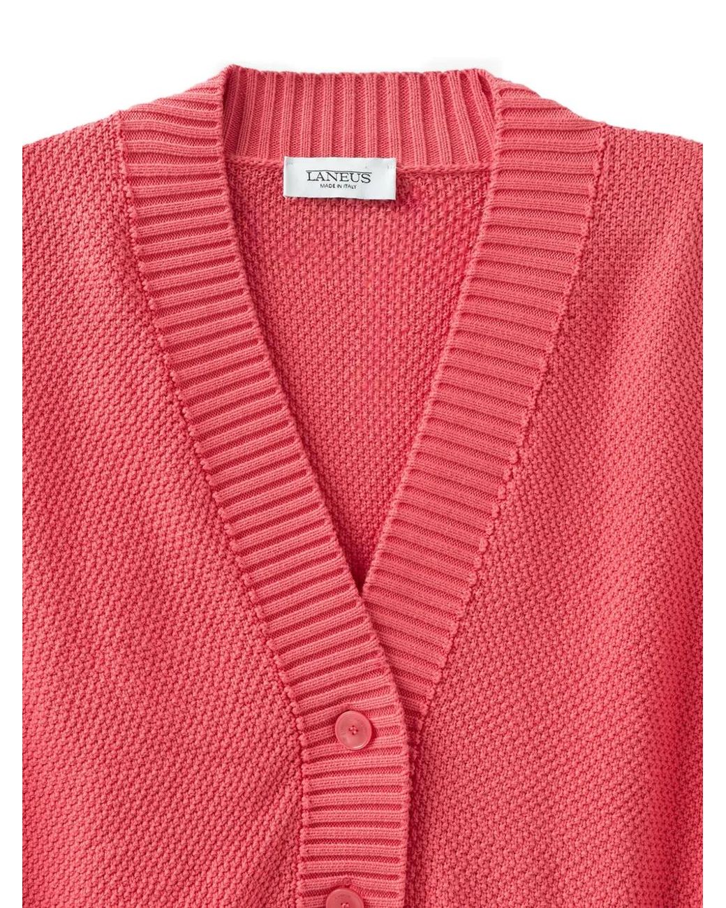 Laneus Pink V-Neck Buttoned Cardigan