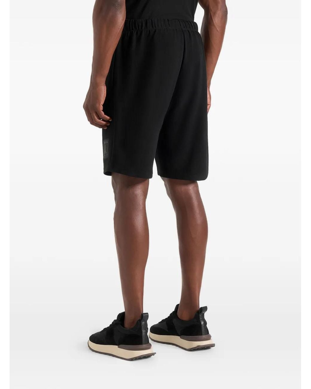 Manière De Voir Black Sh001 Cotton Shorts