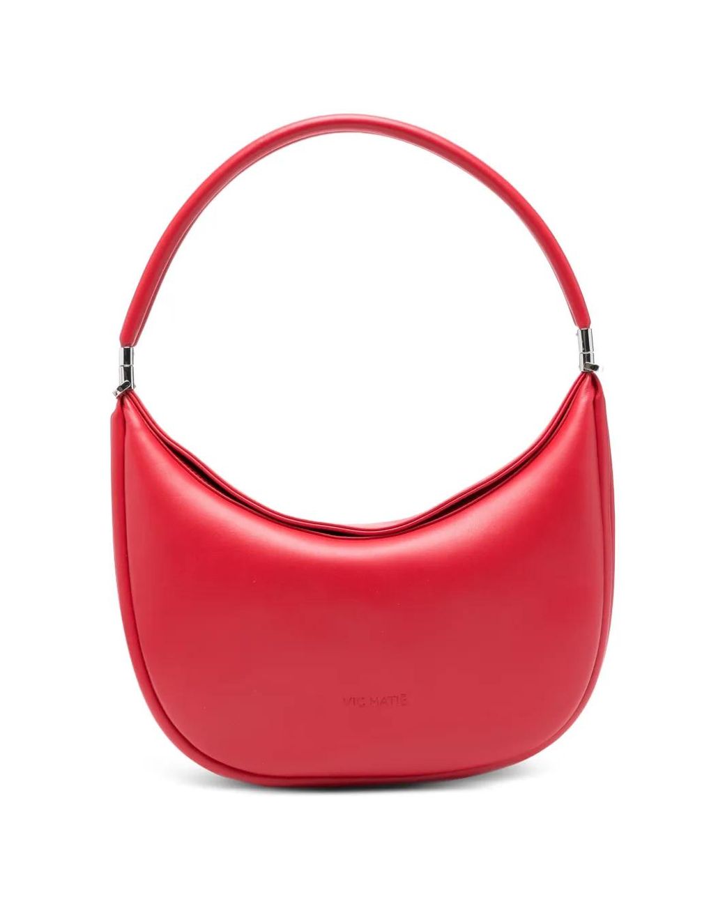 Vic Matié Red Leather Shoulder Bag