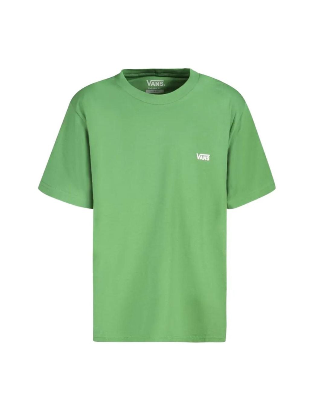 Vans Green T-Shirt En Coton À Logo Imprimé for men