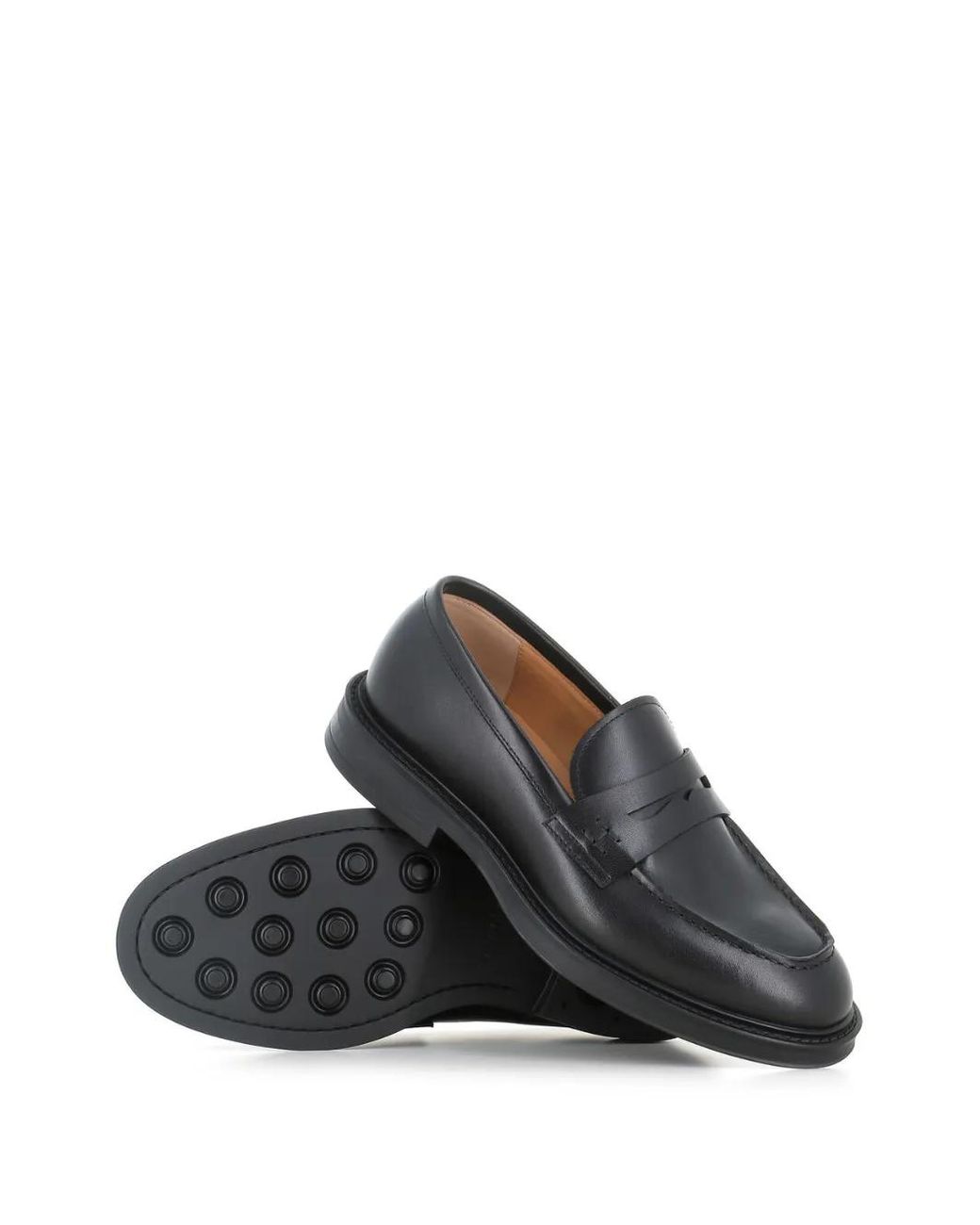 Henderson Gray Penny-Leather Loafers for men
