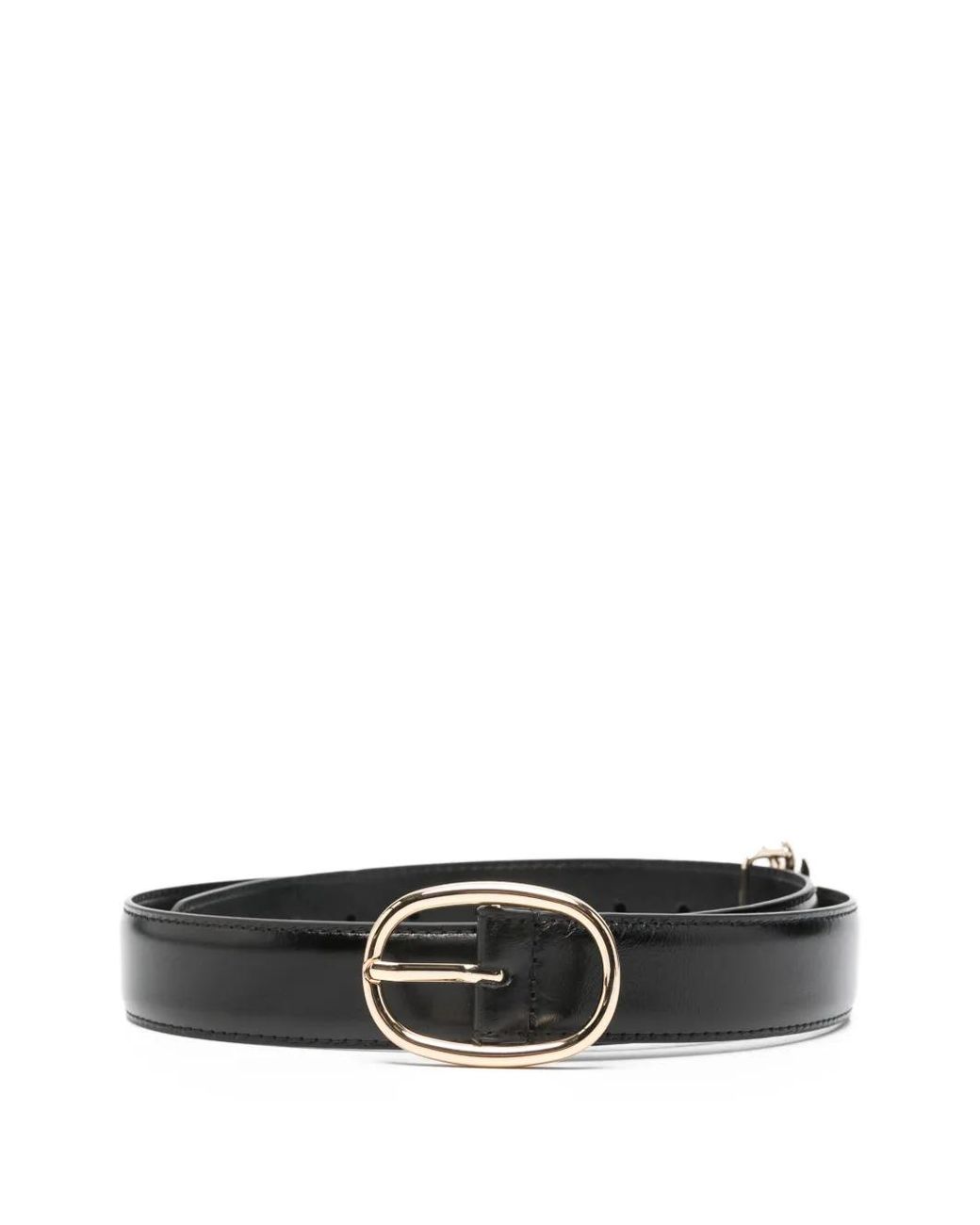 Maje White Leather Belt With Removable Jewel