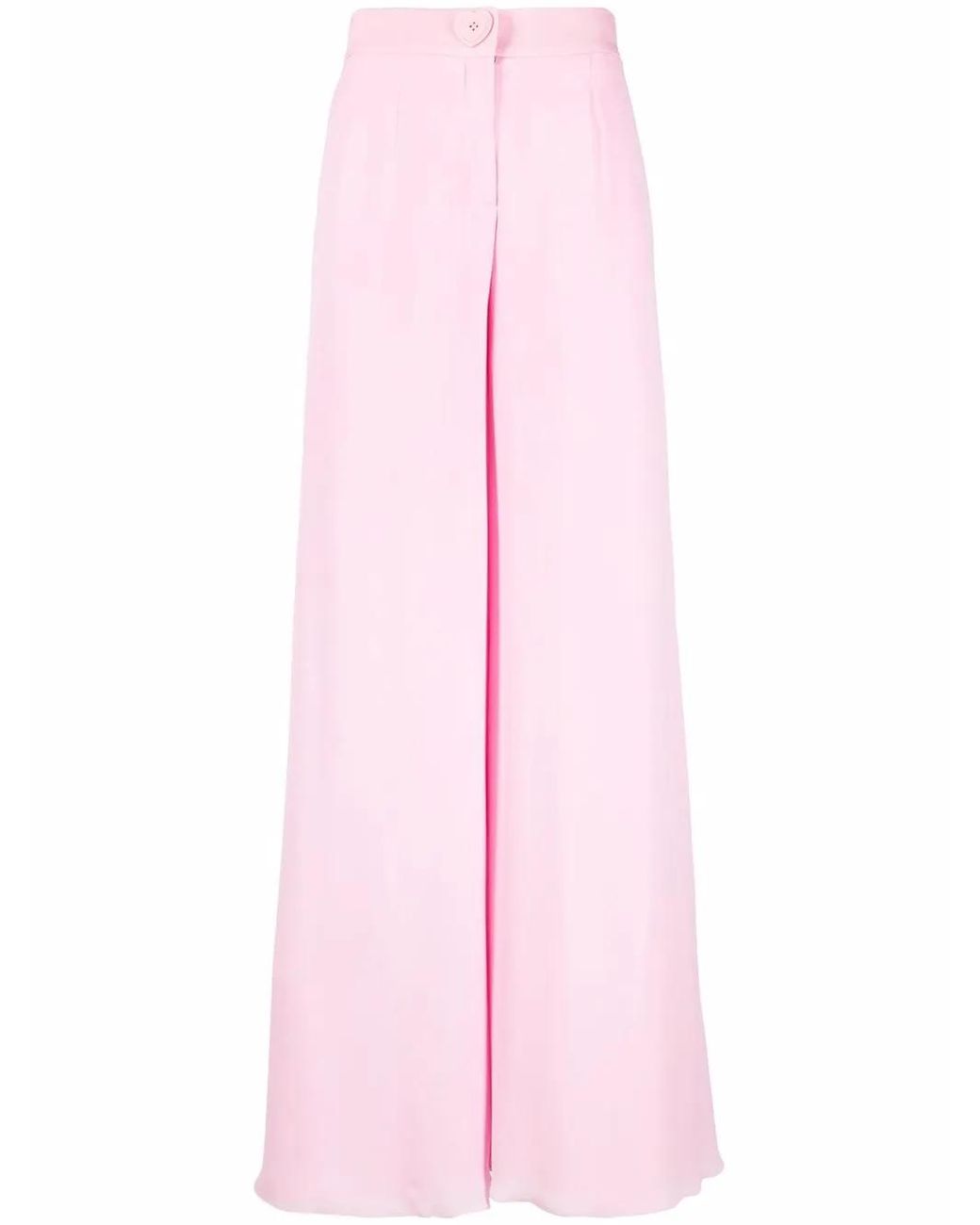Moschino Pink High-waisted Flared Trousers