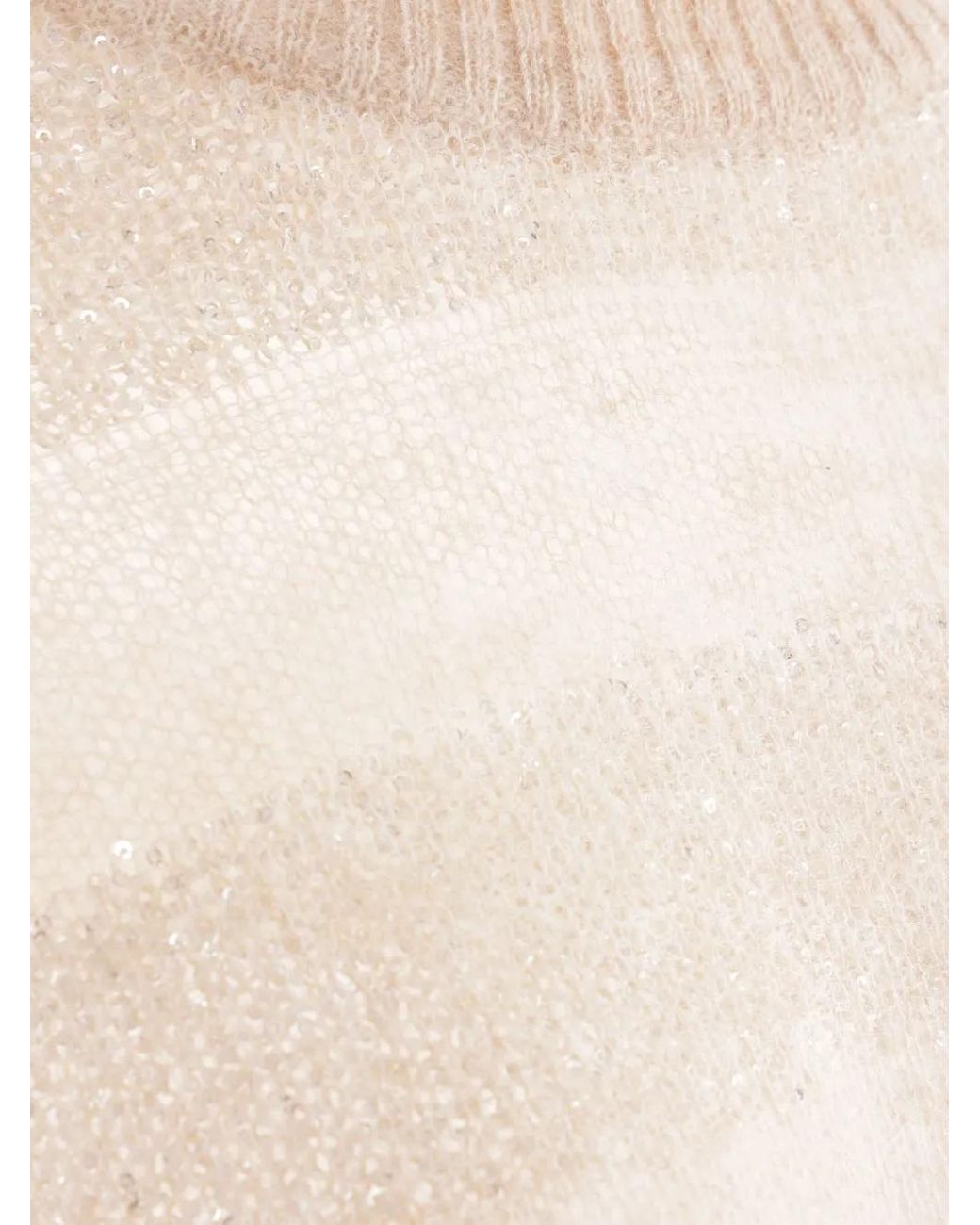 Brunello Cucinelli Natural Wool Crewneck Sweater