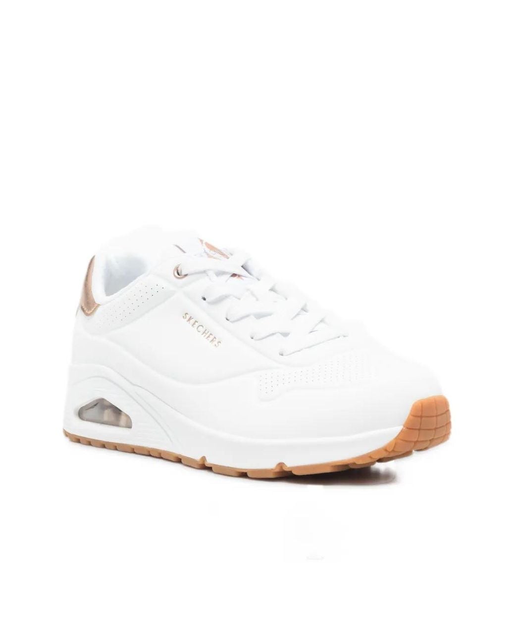 Skechers White Perforated Sneakers