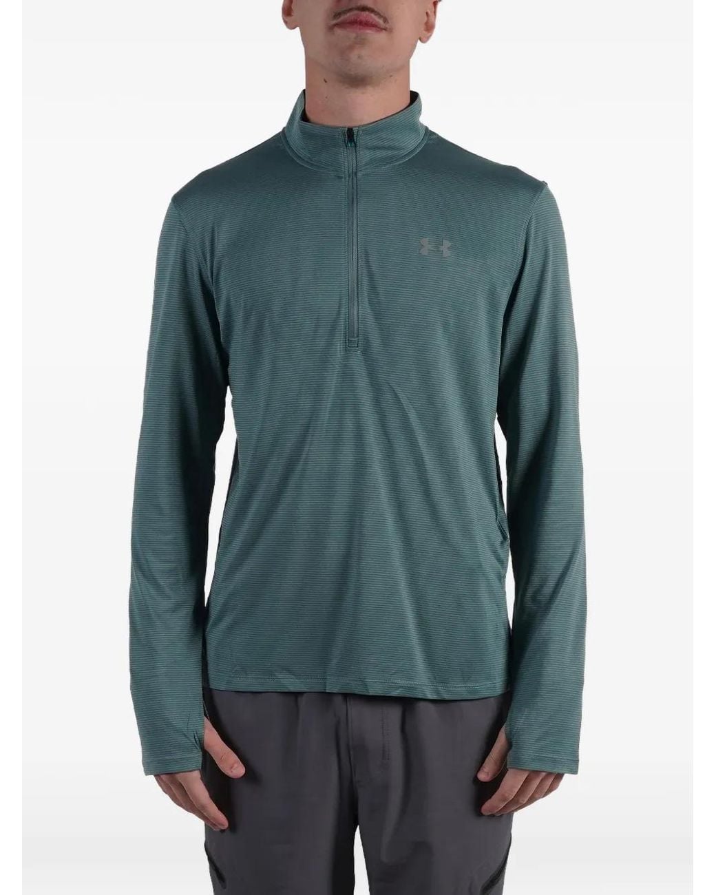 Under Armour Blue Ua Launch Half-Zip T-Shirt for men