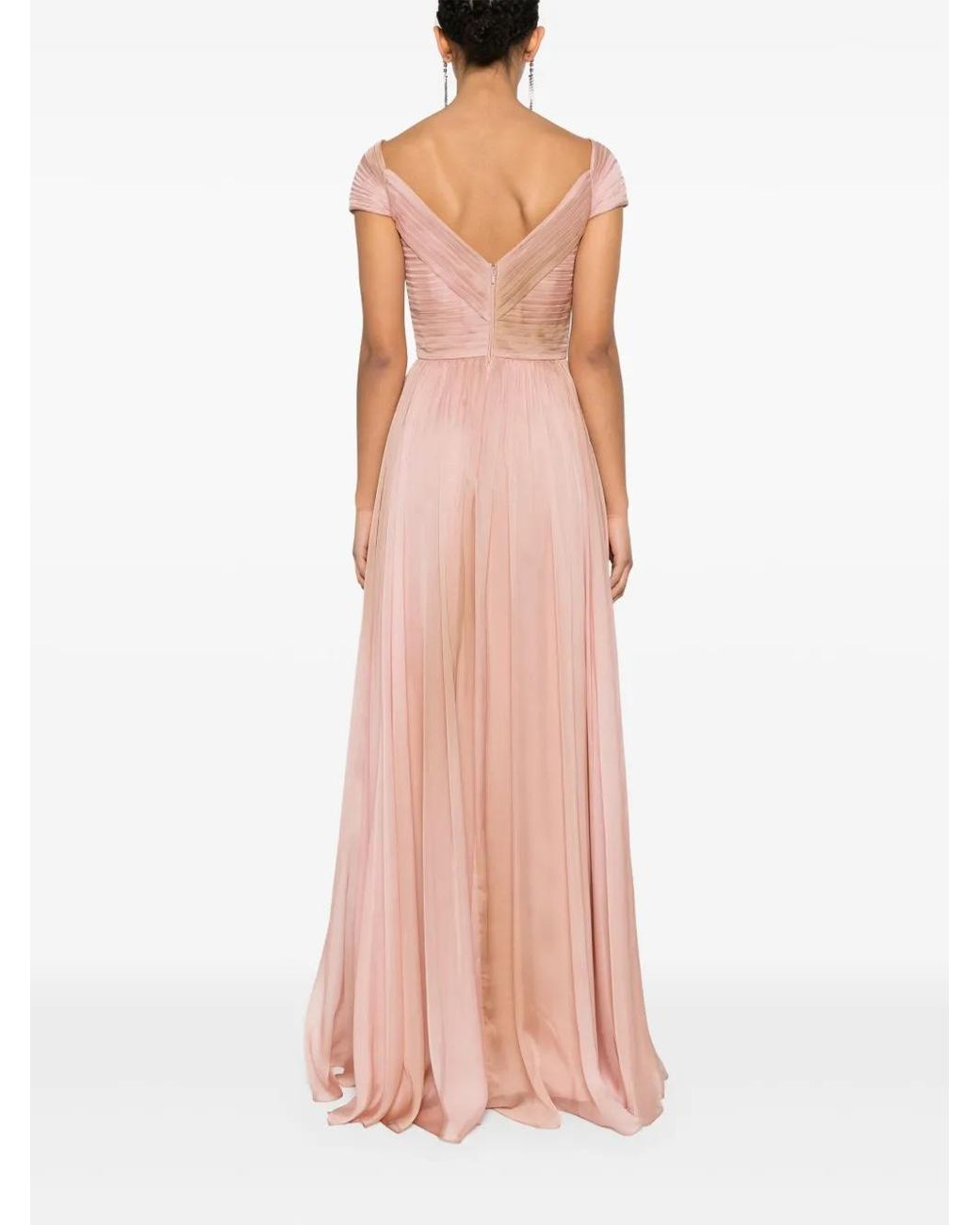 Elie Saab Pink Pleated Gown
