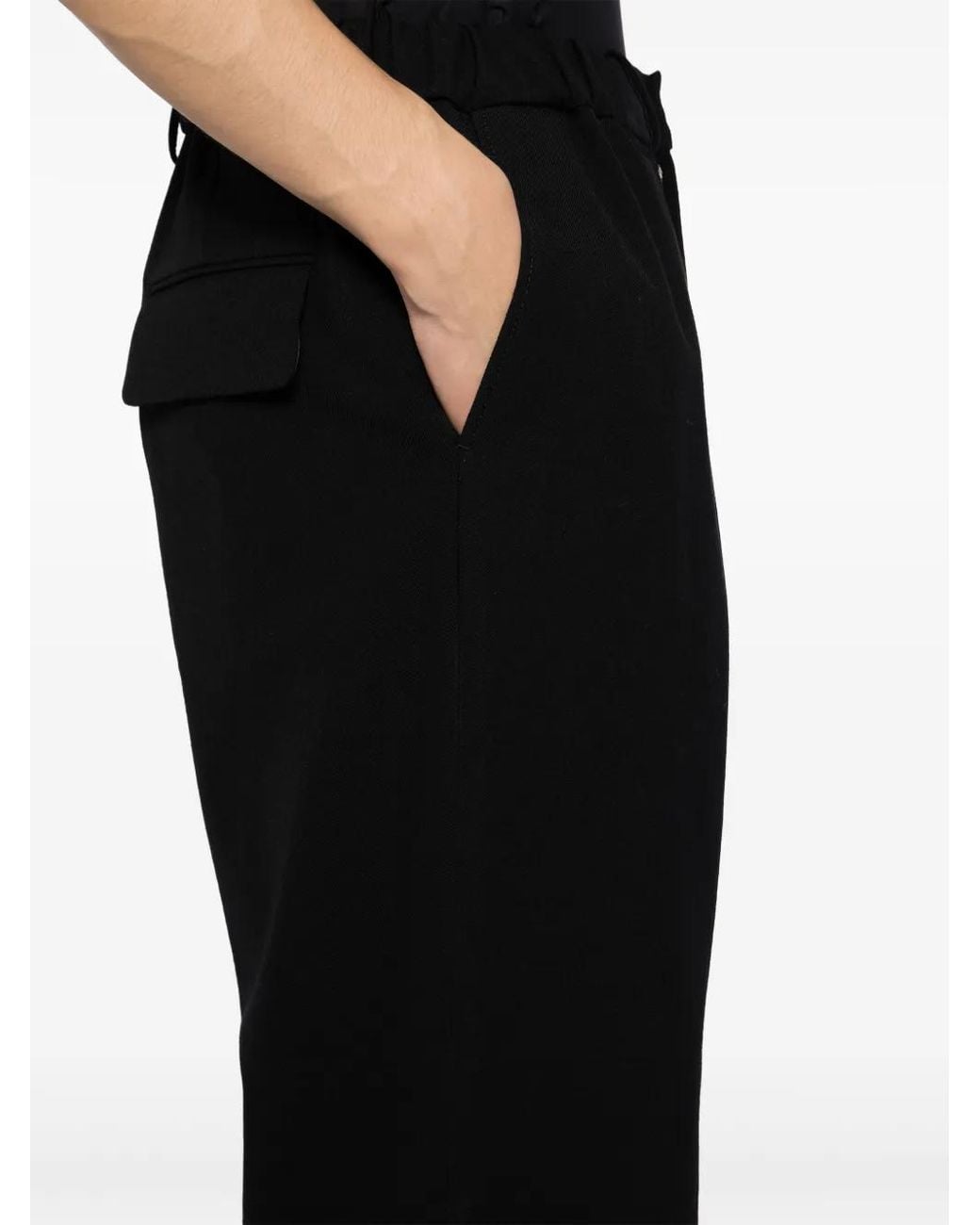 Undercover Black Wool Cropped Trousers for men