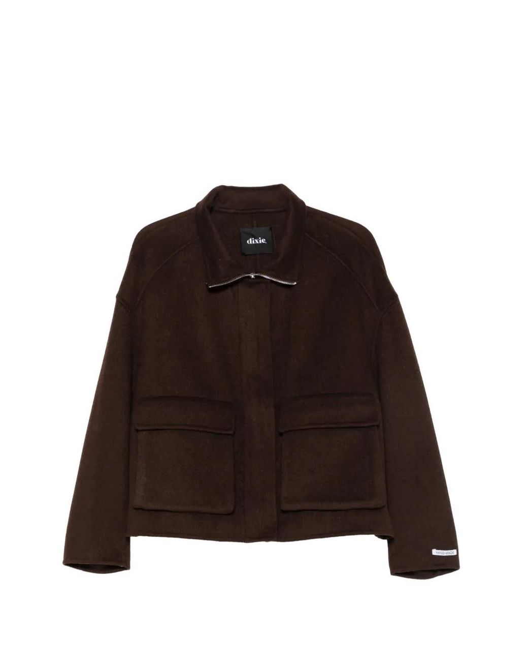 Dixie Brown Zip-Up Flap-Pocket Jacket