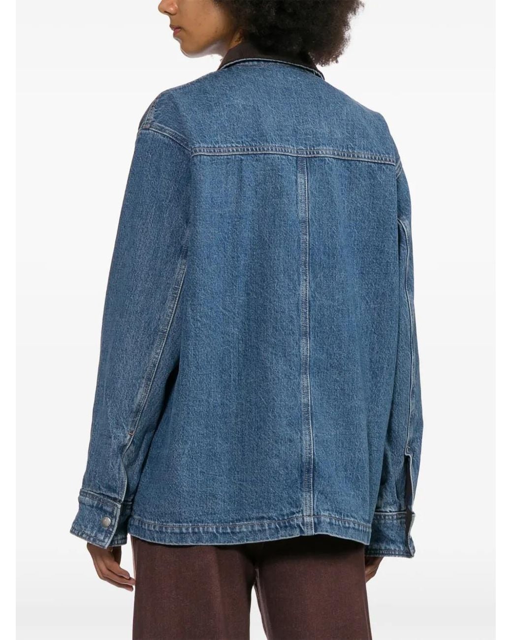 Rag & Bone Blue Corduroy-Collar Denim Jacket