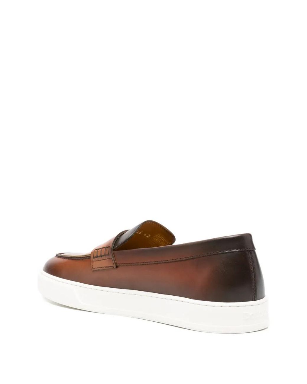 Doucal's Brown Mocassins En Cuir À Empiècements for men