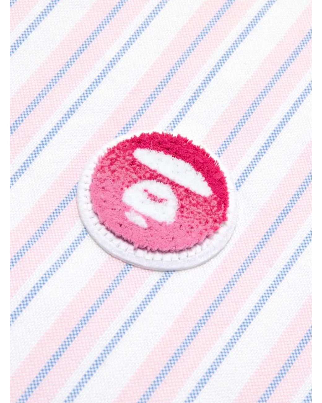 Aape By A Bathing Ape Gestreept Overhemd in het Pink voor heren