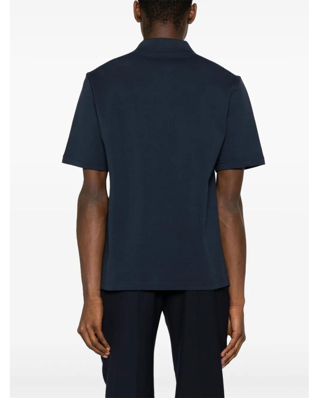 Lanvin Blue Short-Sleeved Polo Shirt for men