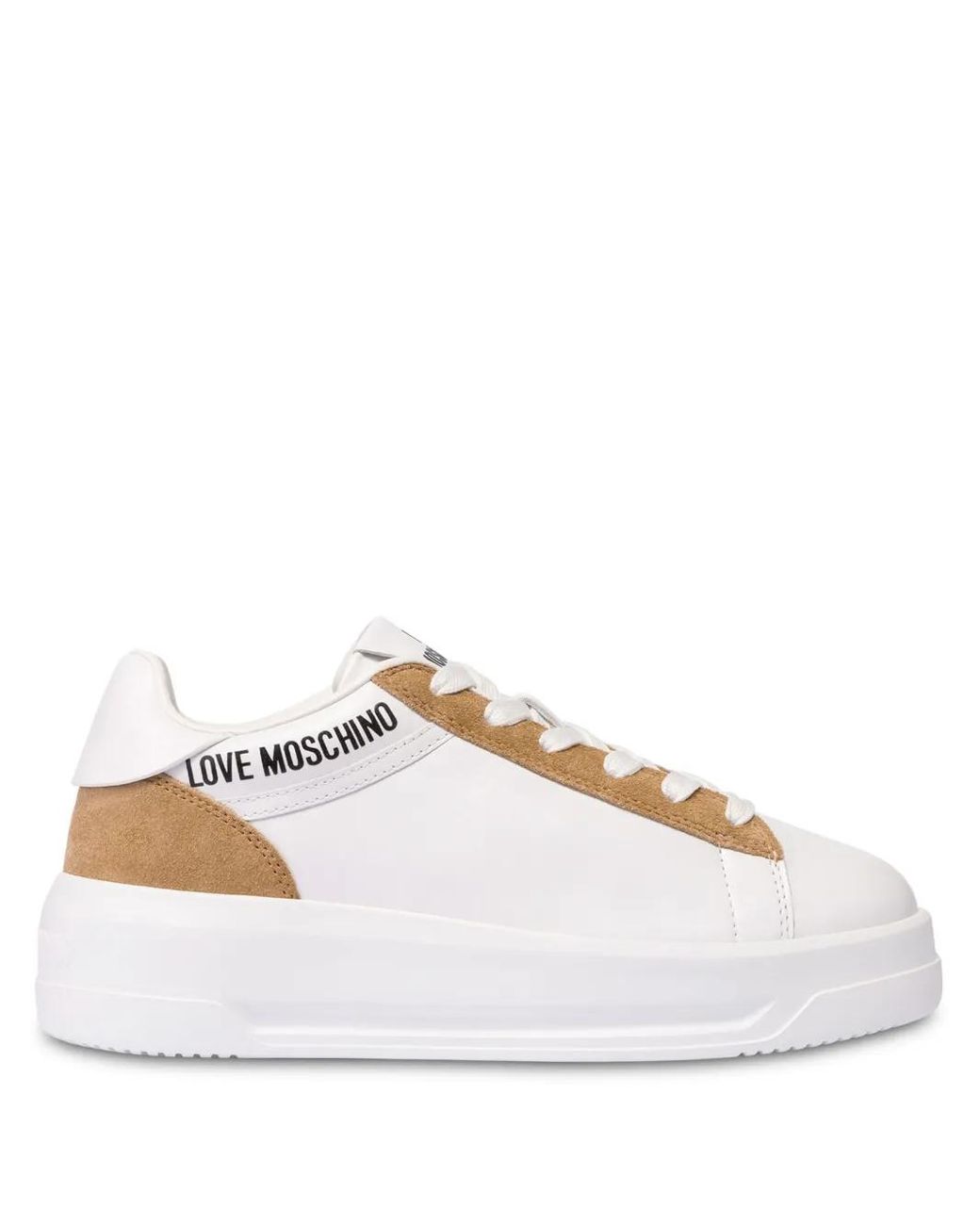 Love Moschino Dune 30 Sneakers Running Con Cuori Bianco/Argento - Acquista A Prezzi Outlet