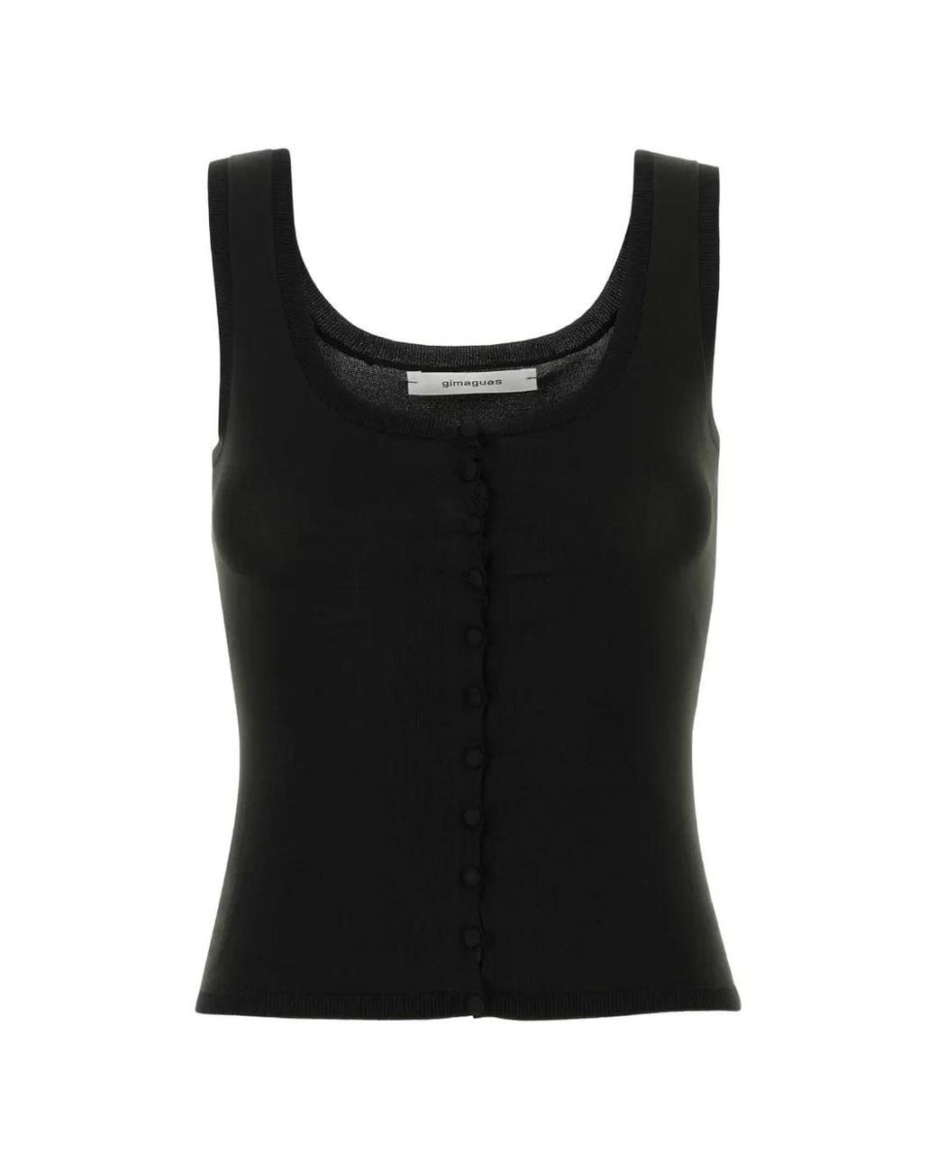 GIMAGUAS Black Oscar Button-Front Tank Top
