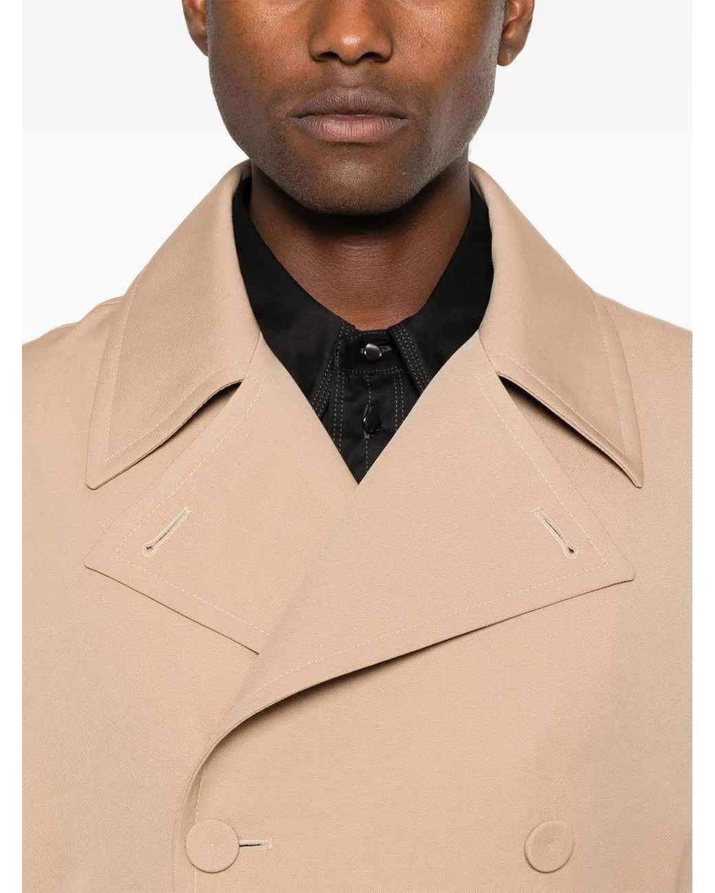 Jil Sander Natural Wool Trench Coat for men