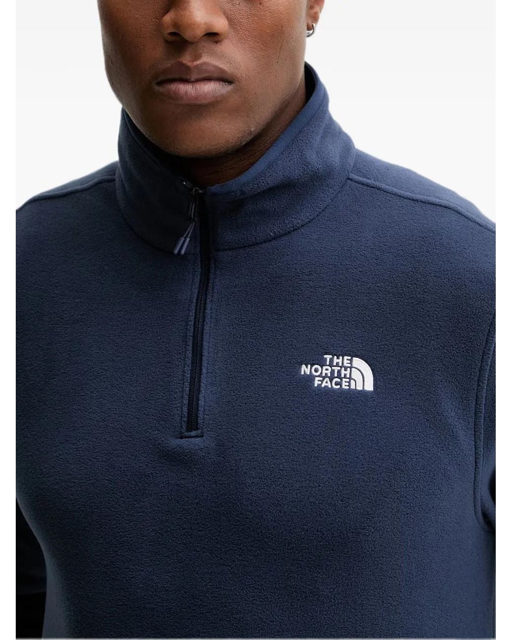 The North Face Blue Quarter-Zip Fleece Sweater for men