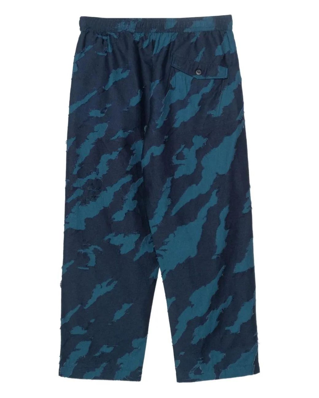 Maharishi Blue Bonsai Camouflage-Print Cargo Trousers for men