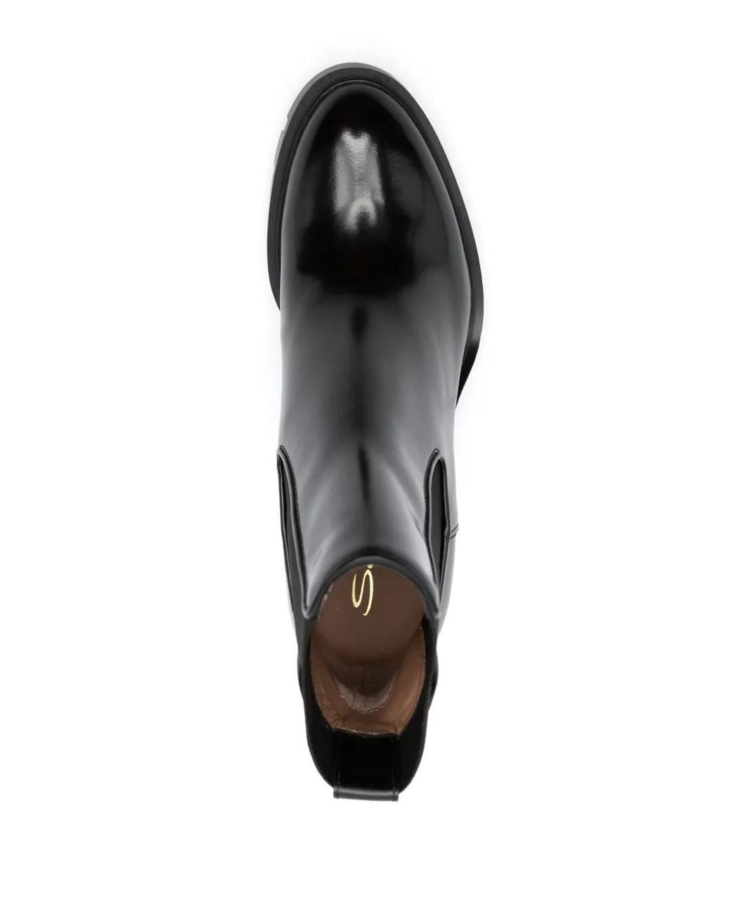 Santoni Black 95mm Ferry Leather Chelsea Boots