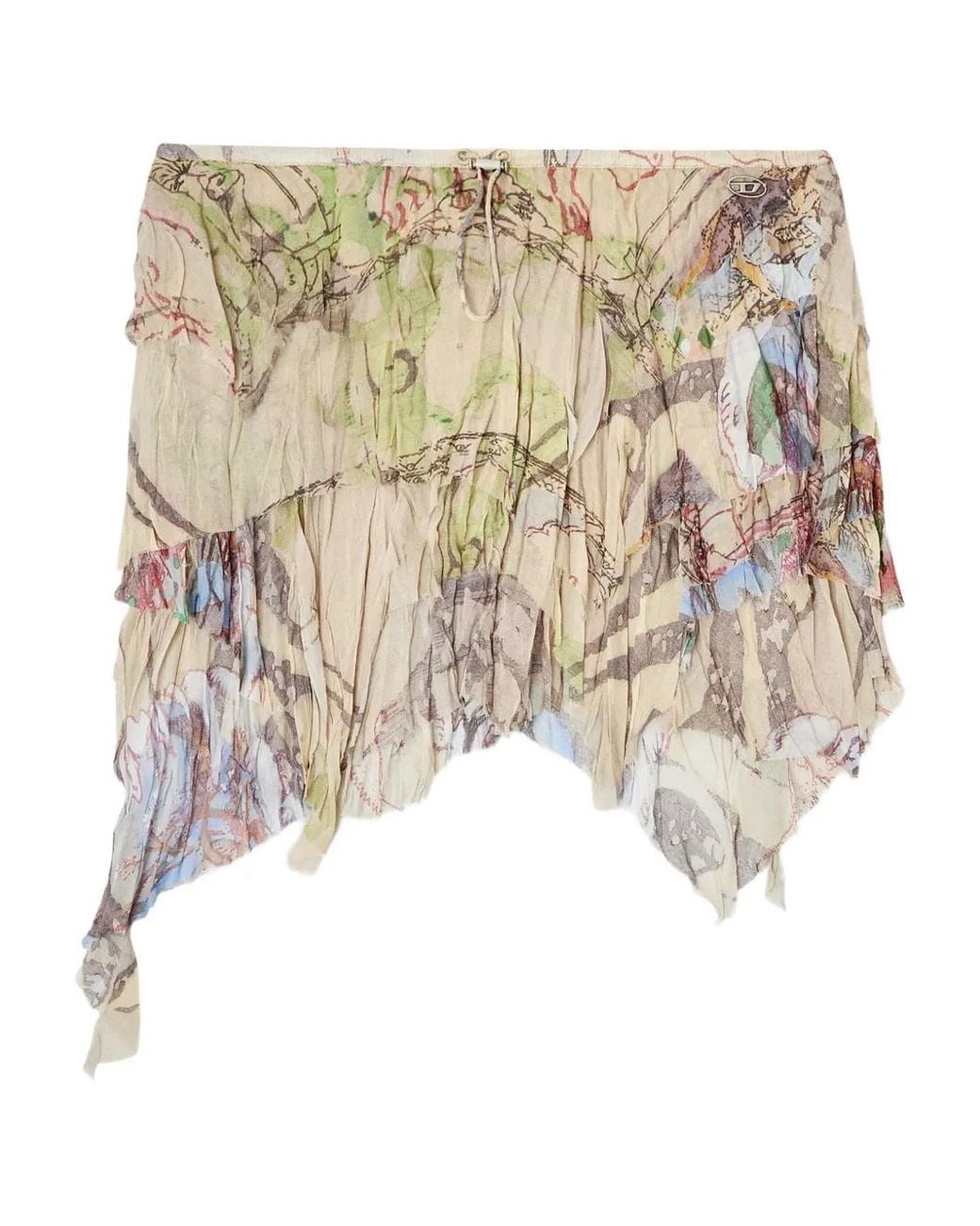 DIESEL White O-Silla Mini Skirt