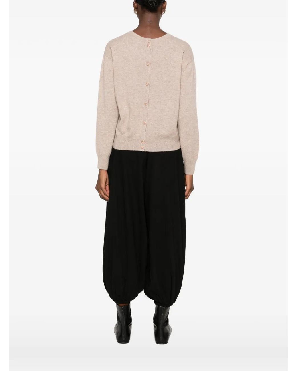 ABSOLUT CASHMERE Natural Lisette Button-Back Cardigan