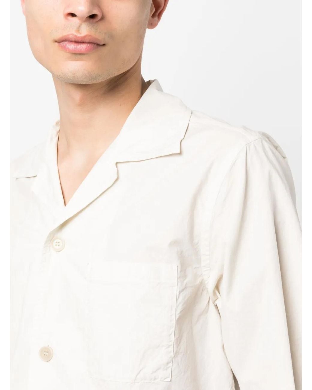 Aspesi White Short-Sleeve Cotton Shirt for men