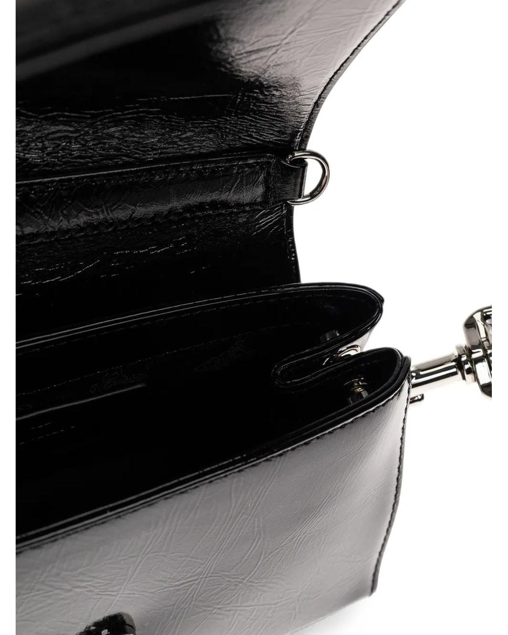 Vivienne Westwood Black Hazel Small Orb-Plaque Bag