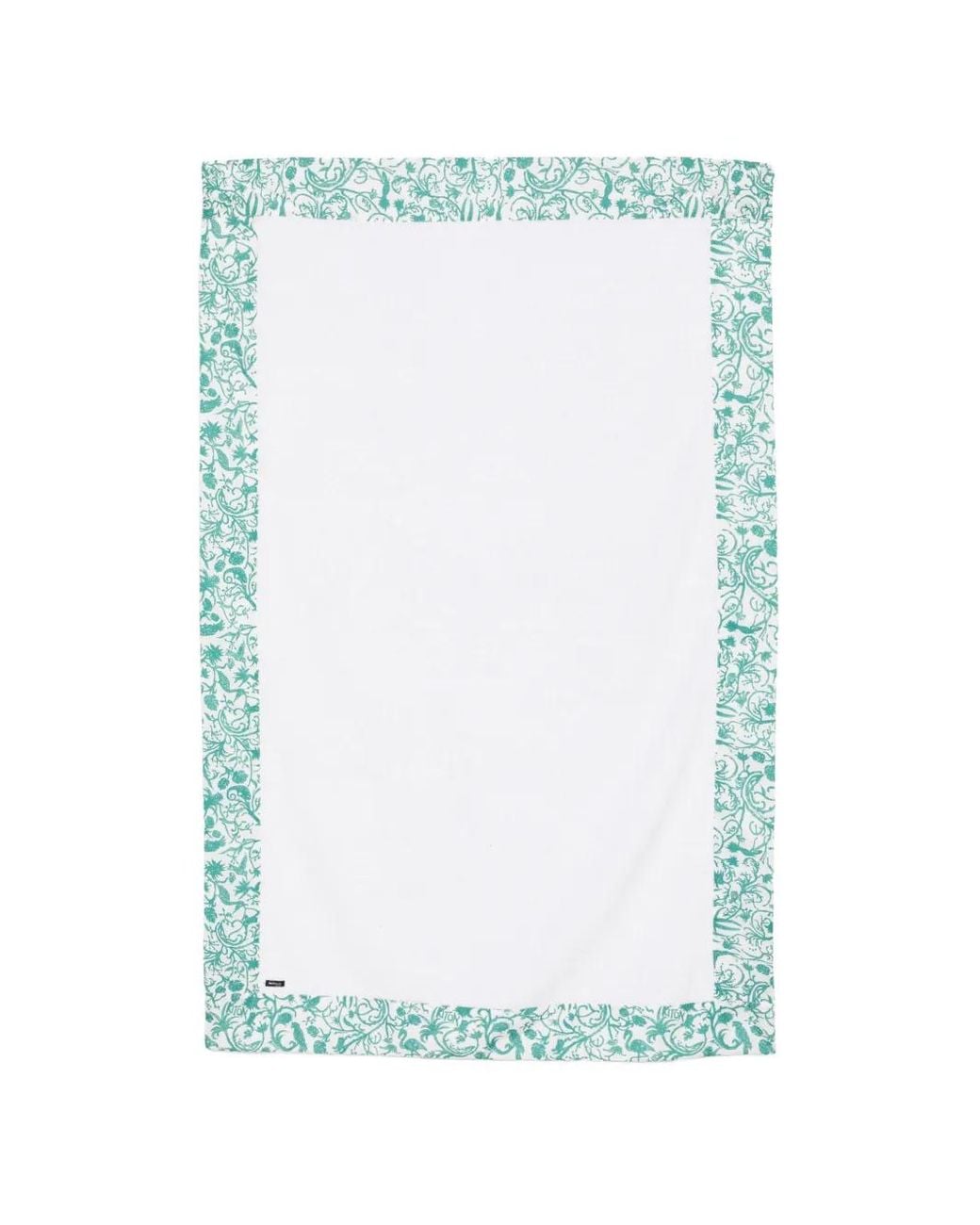 Kiton Blue Floral-Border Beach Towel